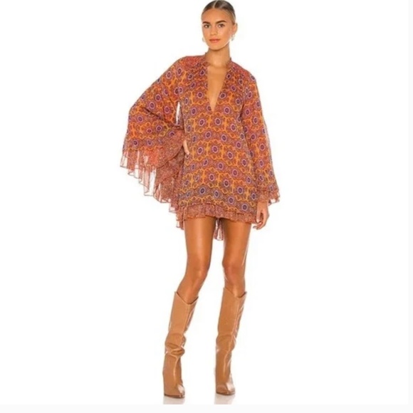 Free People Tops - Free People Orange Pattern Tunic